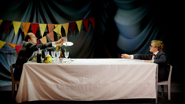 Jan Unestam och Petter Wadsten i Totto, Otto och deras bästa vän Lilla. Foto: Malin Arnesson