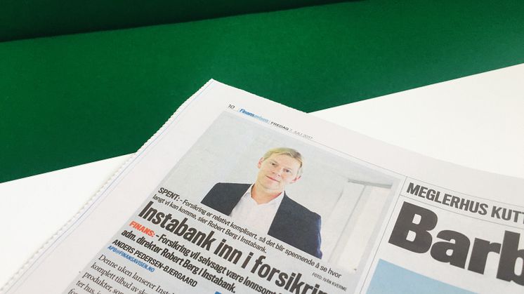 Finansavisen Instabank inn i forsikring