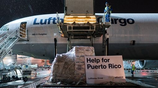Lufthansa fliegt Hilfsgüter nach Puerto Rico