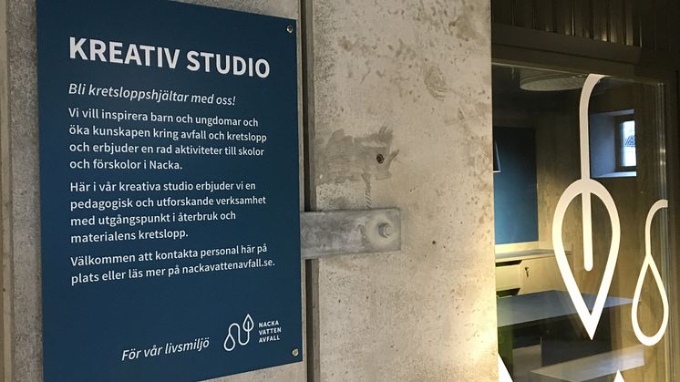 Kreativa studion vid Älta kretsloppcentral 