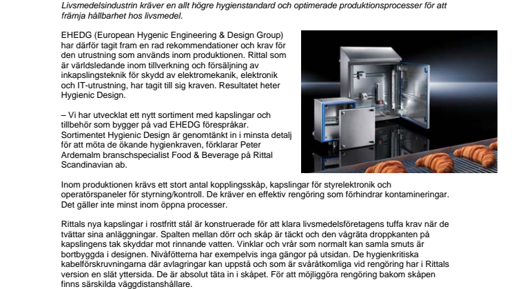 Rittal möter nya livsmedelskrav
