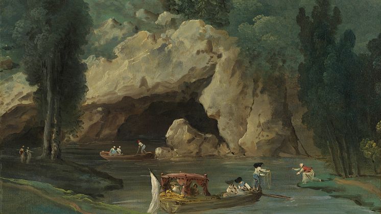 Hubert Robert, Boats in Front of the Grotto in the Park at Méréville, probably executed in 1786-87, NM 7480. Photo: Cecilia Heisser/Nationalmuseum. 