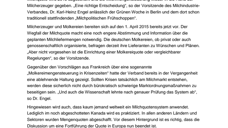 Was kommt nach der Milchquote? Agrarreform wird umgesetzt