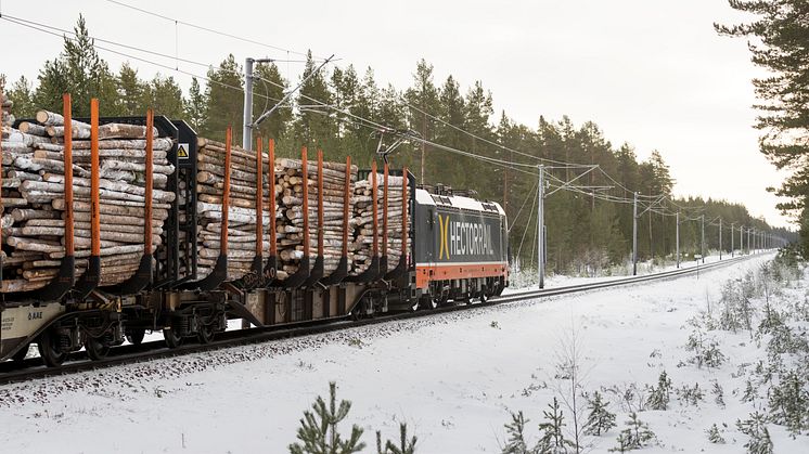 Transport av rundvirke för Trätåg