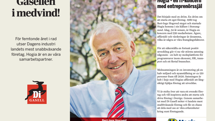 Därför är vi huvudpartner till DI Gasell 2014