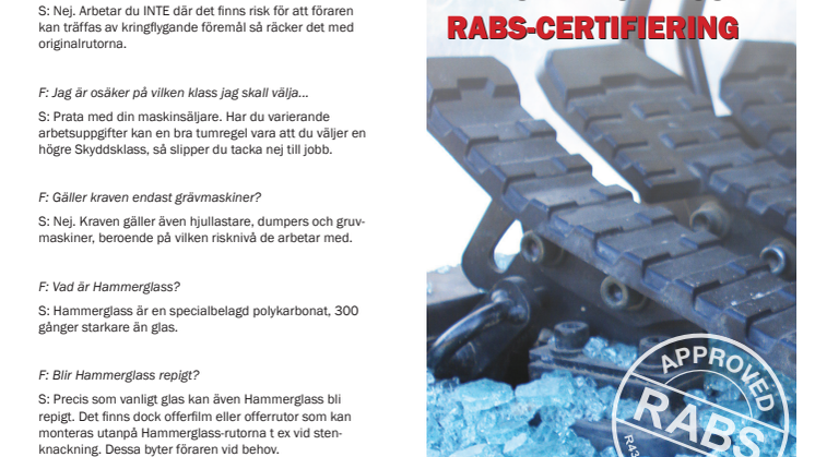 Fyra nya skyddsklasser för entreprenadmaskiner