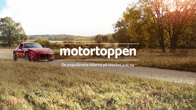 Blocket lanserar Motortoppen - de populäraste bilarna just nu