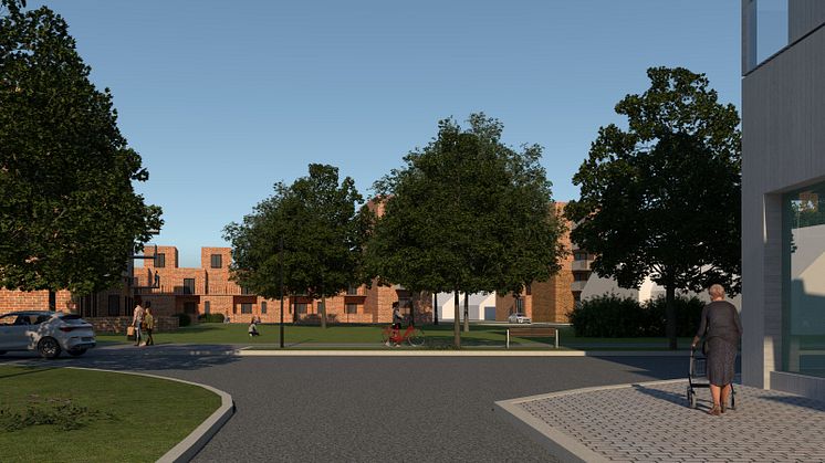 Lödde Folkets park vy från centrum