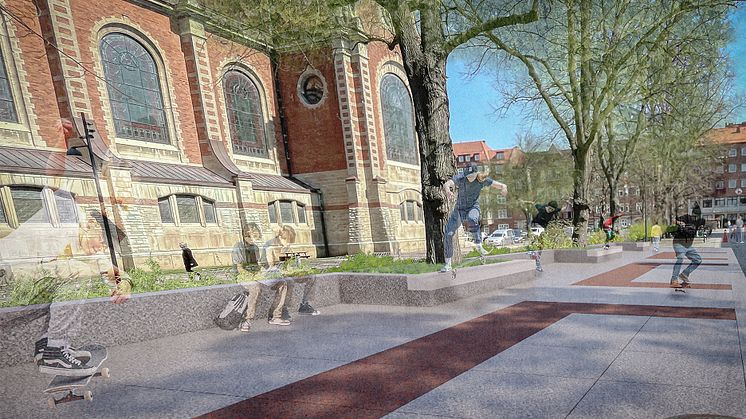 Klerkgatan i Malmö, med delar av det ikoniska LOVE Park i Philadelphia, har blivit LOVE Malmö.