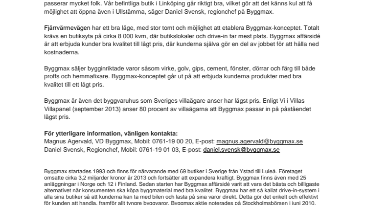 Byggmax har öppnat ny butik i Linköping