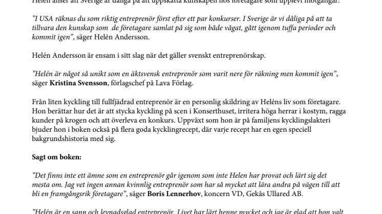 Från kycklingmamma till författare på Lava Förlag