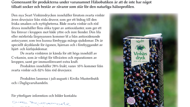 NY PRODUKT I HÄLSOBUTIKEN FRÅN KIVIKS MUSTERI