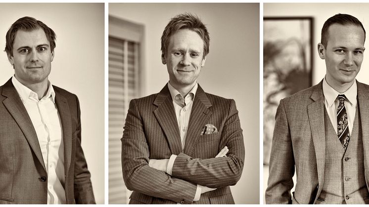 Från vänster: Christoffer Löfquist, Oscar Wackling och Richard Sahlberg.