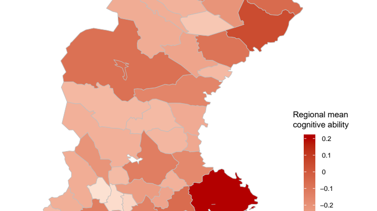 Genomsnittlig kognitiv förmåga i Sverige