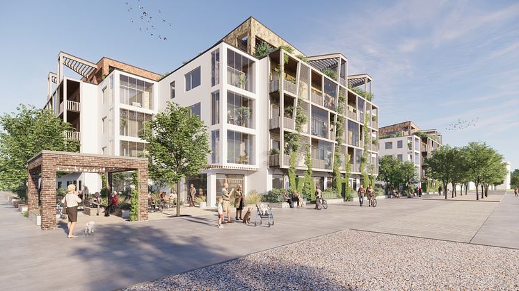 Najaden i Lund. Visualisering: Jaenecke arkitekter