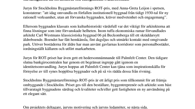 ROT-prisvinnaren 2012: Ett gammalt sjukhus blev ett modernt äldreboende 