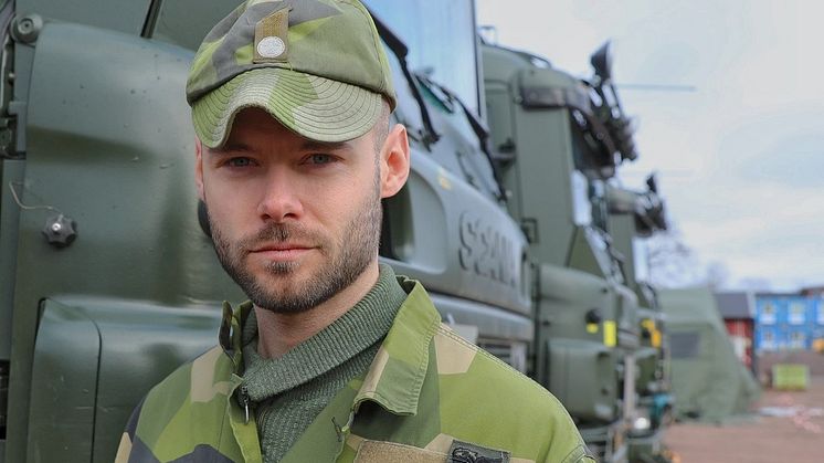 Översergeant Jonathan Randling. Foto: Zsusanna Höjvall/Försvarsmakten