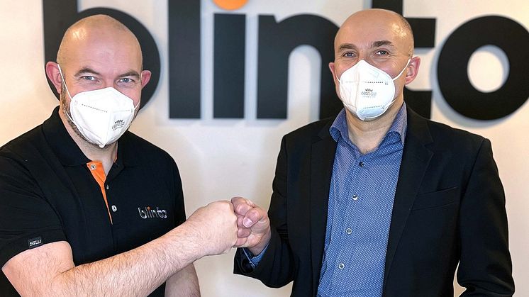 Country Manager Matthias Ressel und CEO von Blinto Richard Nilsson. / Blinto, der schwedische Online-Marktplatz für Baumaschinen, Landtechnik, Nutzfahrzeuge und Anbauteile, expandiert nach Deutschland./ Weiterer Text über ots und www.presseportal.de/
