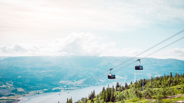 The new mountain gondola in Voss is the largest gondola built north of the Alps. Foto: Jon Hunnålvatn Tøn