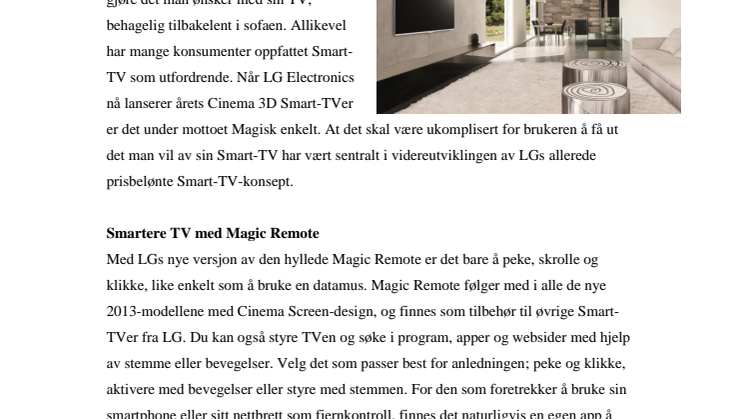 MAGISK ENKEL SMART-TV FRA LG