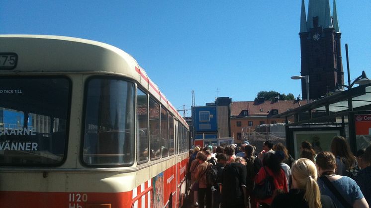 Premiärtur för Grafikens Hus gratisbuss