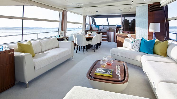 High res image - Princess Motor Yacht Sales - Princess 75 interior saloon