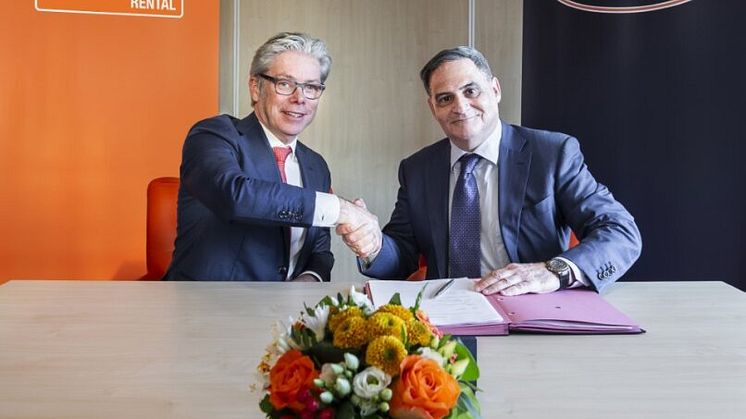 CEO i Boels Group, Pierre Boels og Pedro Torres, CEO i Riwal