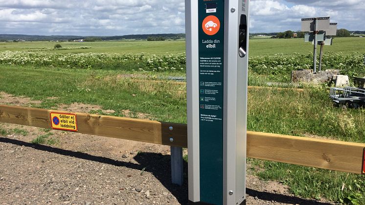 CLEVER laddstation på Ängelholm Helsingborg Airport 