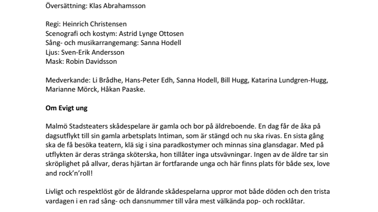 Pressmaterial till Evigt ung