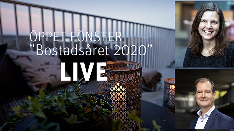 Elin Olsson och Mårten Lilja summerar bostadsåret 2020 live på Facebook