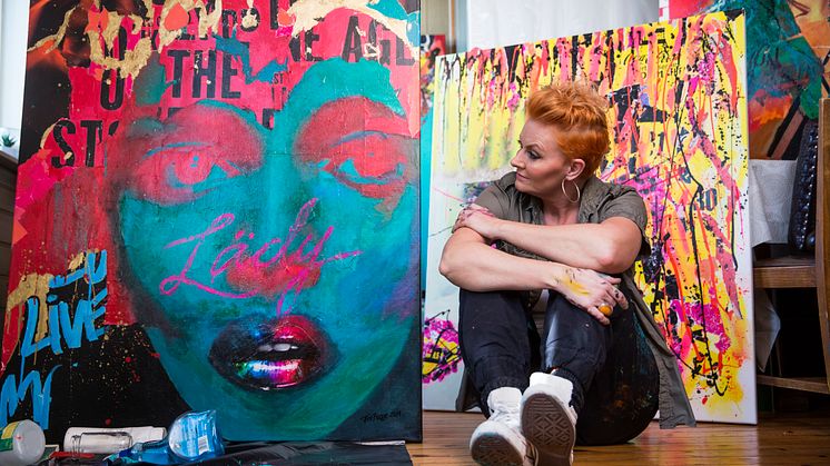 Fru Bugge held grafittiverkstad for Bikubebarn