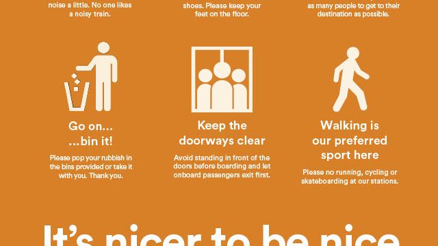 Campaign posters will be appearing at stations on the Cross City Line.