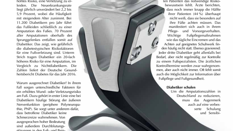 GEHWOL Diabetes-Report 2016: Diabetiker noch stärker für Fußprobleme sensibilisieren