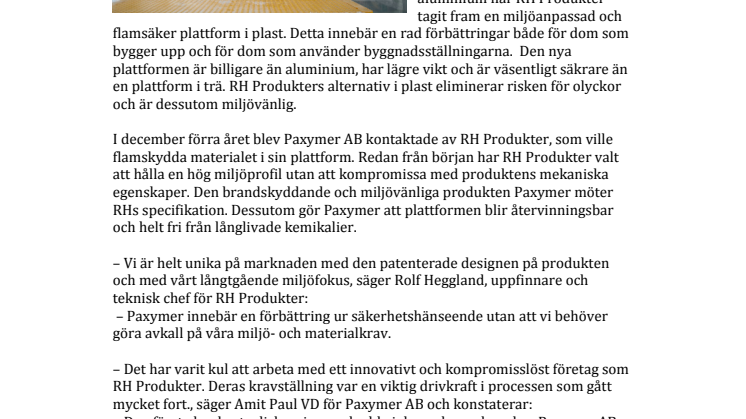 Norsk byggplattform har svenskt miljövänligt flamskydd