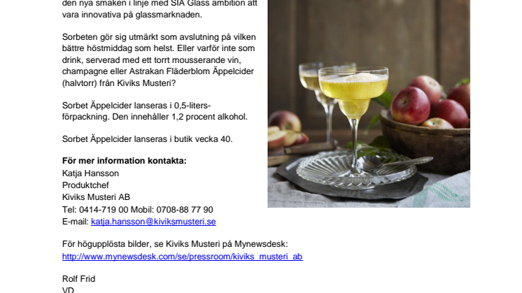 Sorbetnyhet med smak av äppelcider