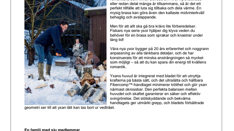 Fiskars ger dig ved till brasan för romantiska midvinterkvällar