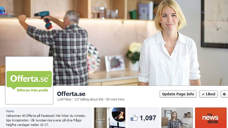 Offerta öppnar kundservice på Facebook