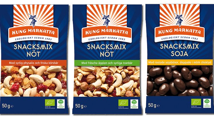 Nya energifyllda snacksmixer att ta till när du är på språng!