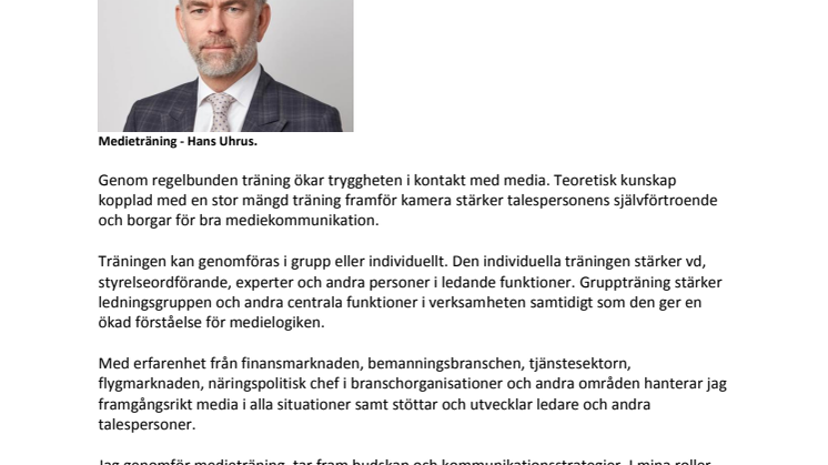 Medieträning