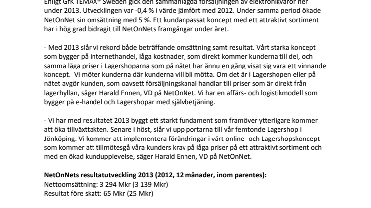 Rekordresultat för NetOnNet igen!