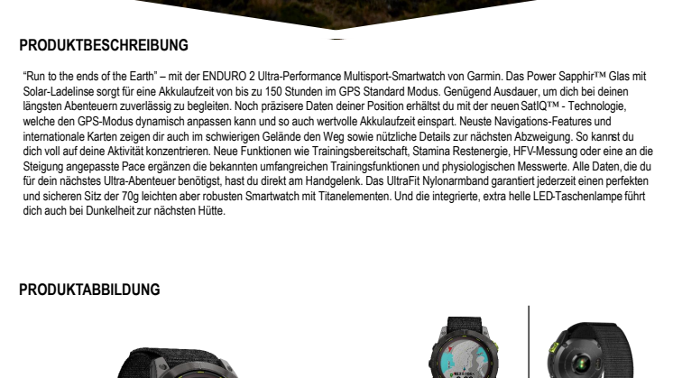 Garmin Datenblatt Enduro 2