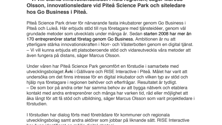 Go Cloud ska öka innovationskraften i hela regionen