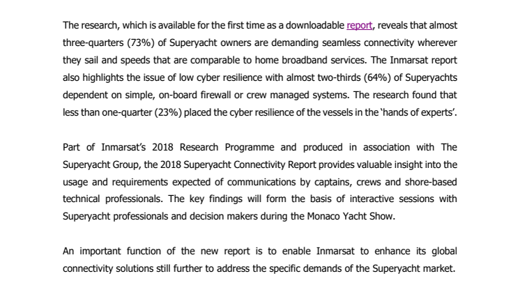 Inmarsat offers new insight into on-board satellite communications