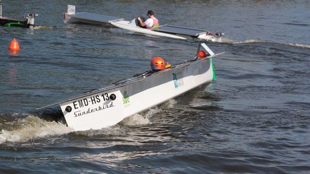 Nach einem Jahr Corona–bedingter Pause starten dieses Jahr am 04. September wieder Boote bei der 6. Wildauer Solarbootregatta mit internationalem Starterfeld auf der Dahme. (Bild: TH Wildau)