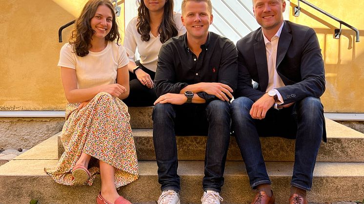 Det nya Structorbolaget består av (från vänster): Josefine Klintberg, Ai Linh Nguyen, Olof Nilsson och Björn Sandsundet. Foto: Structor