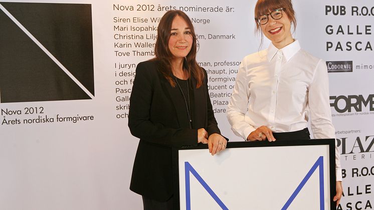 Nova-designpalkinnon vuoden 2012 voittaja