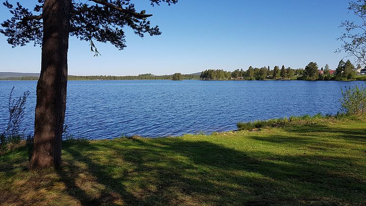 Här intill badplatsen i Norsjö kommer en ny grillplats att färdigställas i juni.