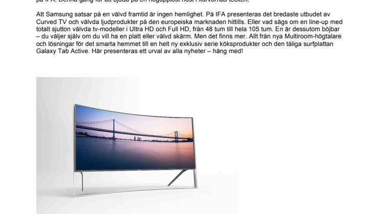Samsung tar ut svängarna ordentligt på IFA 2014