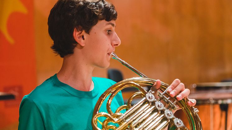 Medverkande vid musiklägret Side by Side by El Sistema.