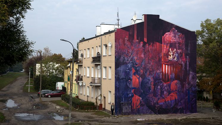 Sepen teos 'Education System' Varsovassa, Puolassa (2016).